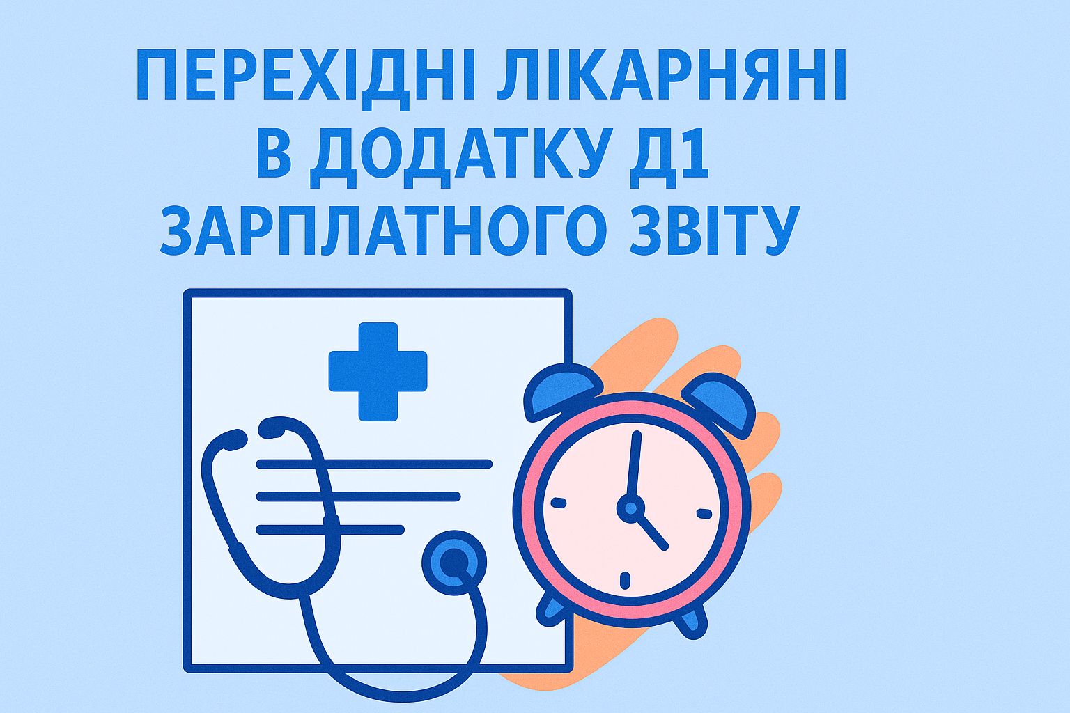 Перехідні лікарняні в додатку Д1 зарплатного звіту